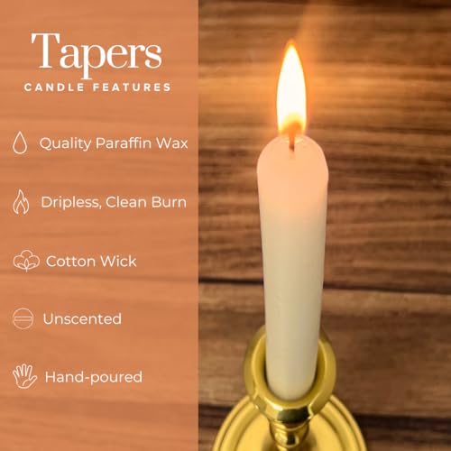 Simply Soson Ivory Household Candles 7 Inch, 45 Pack, Dripless - color: Ivory