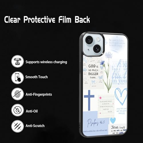 Bible Verse Phone Case Shockproof Protective Christian Jesus Phone Cases for iPhone 15 Plus - color: Jesus, size: iPhone 15 Plus