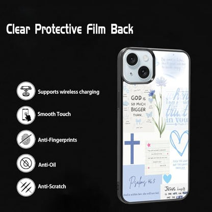 Bible Verse Phone Case Shockproof Protective Christian Jesus Phone Cases for iPhone 15 Plus - color: Jesus, size: iPhone 15 Plus