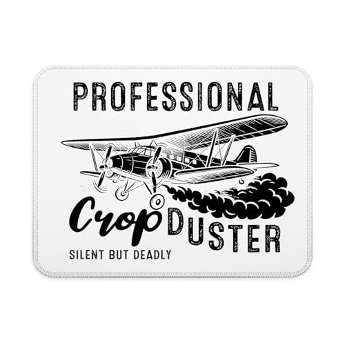 Funny Silent But Deadly Airplane Mouse Pad, Sarcastic Humor Aviation Mouse Pad for Work Computers Laptop Home Office Dorm Desk Accessories, 9.5x7.9 Inch - color: Interesting text Mouse pad T