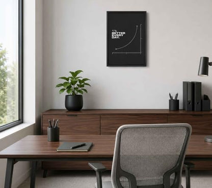 Floating Framed 1% Better Every Day Wall Art, Motivational Artwork, 8x10In - color: 1% Better Every Day, size: 10"L x 8"W