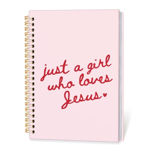 Christian Spiral Notebook for Women,Just a Girl Who Loves Jesus A5 - color: Bible-John 15:9
