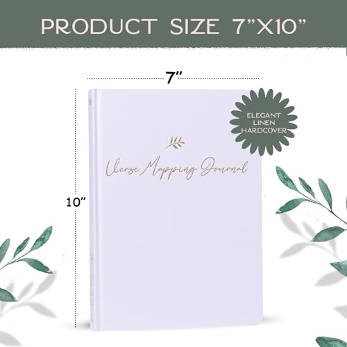 Graceful By Design Linen Bible Verse Mapping Journal - Premium Bible Study Journaling Kit - Christian Gift for Mother's Day (Lavender) - color: Lavender