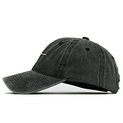 Cross Embroidery Baseball Cap,Adjustable Structured Dad Hat for Men Women Sun Hat - color: Black Washed