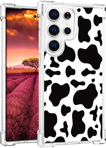 for Samsung Galaxy S25 Ultra Case - Black Cow Print - color: Black Cow Print, size: Galaxy S25 Ultra
