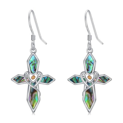 Mountain Mustard Seed Earrings for Women 925 Sterling Silver Lotus/Cross Dangle Drop Earring Christian Jewelry Outdoor Birthday Graduation Gifts - style: Mustard Seed