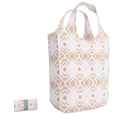 Pure Sage Reusable Grocery Bag - Stylish Shopping Bags for Groceries - Foldable Tote Bag - color: Natural Spirit