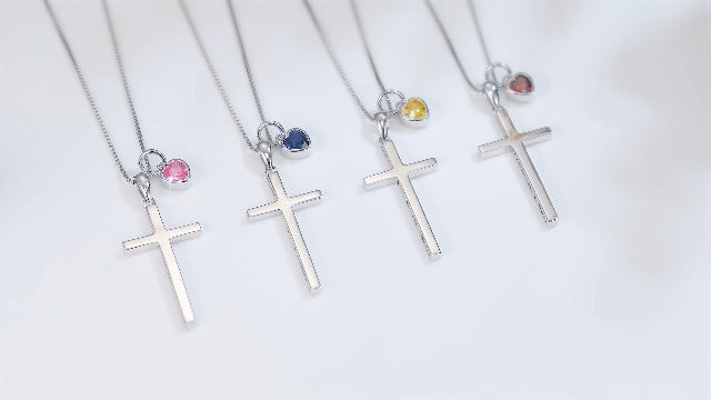 POPLYKE Cross Necklace 925 Sterling Silver Philippians 4:13 I Can Do All The Things Inspirational Necklace Gifts for Women Men 20+2'' - color: silver-10 October