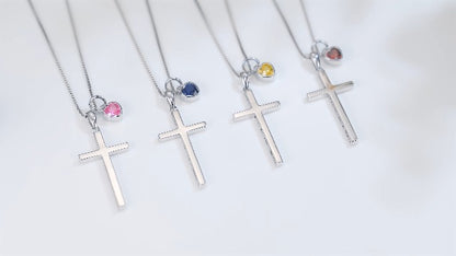 POPLYKE Cross Necklace 925 Sterling Silver Philippians 4:13 I Can Do All The Things Inspirational Necklace Gifts for Women Men 20+2'' - color: silver-10 October