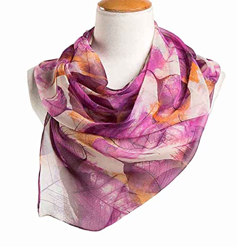 Pokeedioty Scarfs for Women Lightweight Scarves Elegant Floral Pattern Sheer Scarfs Shawls Wraps - color: Yh-110
