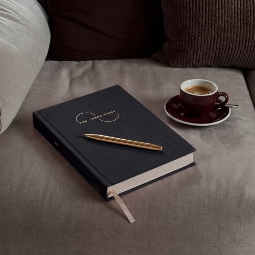 THE INNER VOICE Guided Journal for Women & Men, 365 Prompts for Self Care - color: Black Graphite
