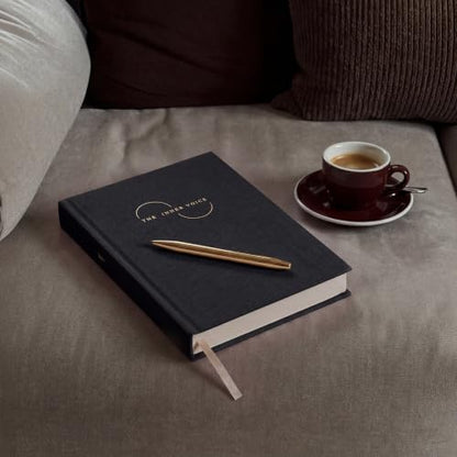 THE INNER VOICE Guided Journal for Women & Men, 365 Prompts for Self Care - color: Black Graphite