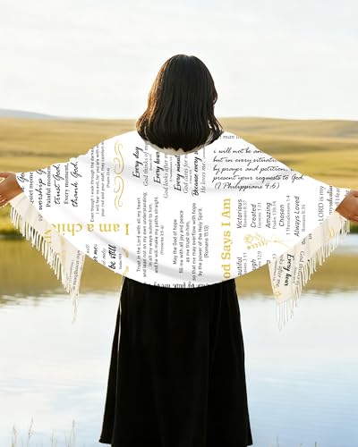 Bozidol Prayer Shawls and Wraps for Women - color: White Gold