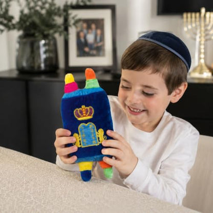 Rite Lite My Soft Torah Plush Toy Shabbat Gifts Educational Judaica Shabbos Hebrew Simchat Jewish Gifts Fun & Educational Party Favors | Ideal for Play, Learning, & Celebrating Jewish Traditions 8" H - size: Small