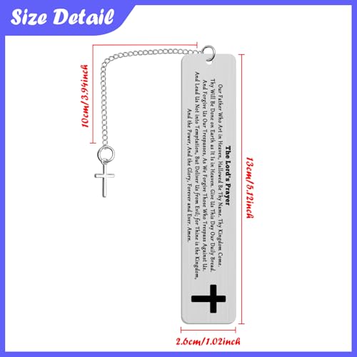 Prayer Bookmark Christian Gifts for Faith Bible Verse Book Marker Religious Gifts for Women Men Stainless Steel Bookmarks Inspirational Scripture Gift for Friends Book Lover Gift - color: Style 8