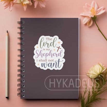 (3Pcs) The Lord is My Shepherd Psalm 23:1 Sticker Christian Bible Scripture - color: The Lord is My Shepherd Cross