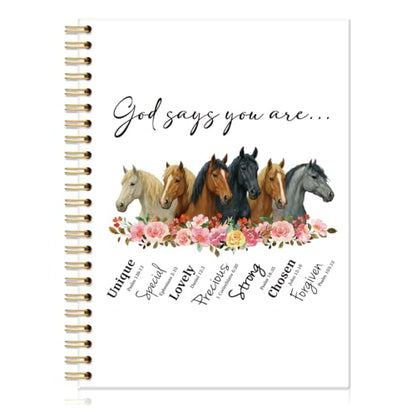 God Says You Are 160 Pages Lined Spiral Notebook Gifts for Christian - color: Multi & Brown