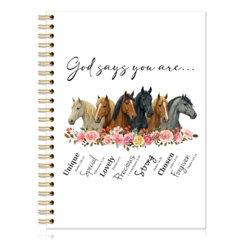 God Says You Are 160 Pages Lined Spiral Notebook Gifts for Christian - color: Multi & Brown