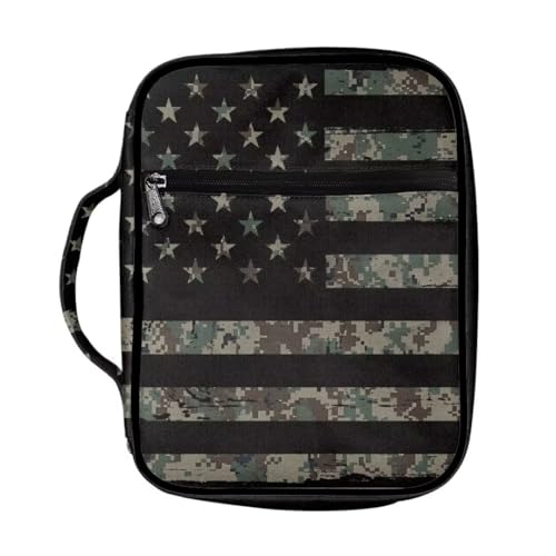 Catinaar American Flag Camo Bible Bag for Boys, Men & Kids - Bible Carrying Case Holder for Girls & Women - color: American Flag Camo