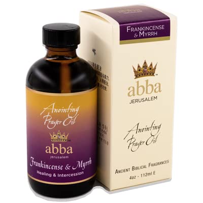 ABBA Oil Frankincense & Myrrh Bottle 4oz Anointing Prayer Oil in a Gift Box - ABBA Jerusalem - size: 4 Fl Oz (Pack of 1)