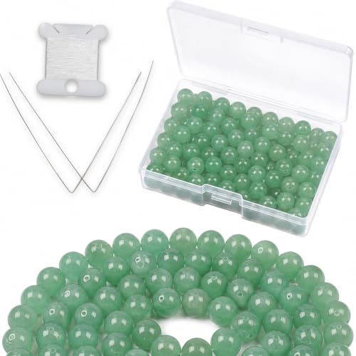 Cherry Tree Collection 100PCS 6mm Green Aventurine Round Bead Craft Kit - color: green aventurine, size: 6mm