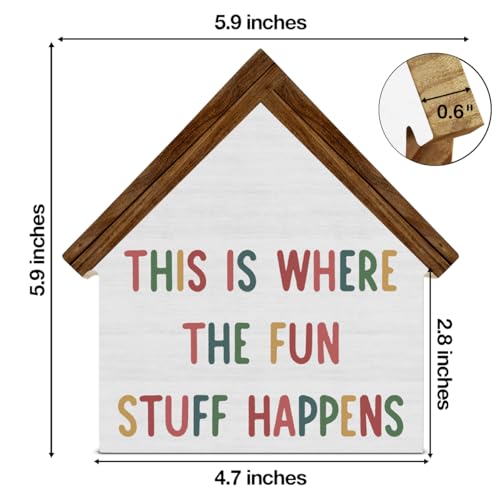 Playroom Decor, This Is Where All the Fun Stuff Happens House Shaped - color: fun