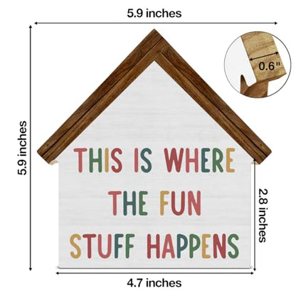Playroom Decor, This Is Where All the Fun Stuff Happens House Shaped - color: fun