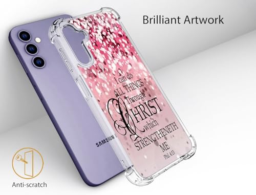 for Samsung Galaxy S24 & S25 Case - Pink Bible Verses - color: Pink Bible Verses, size: Galaxy S24 & S25