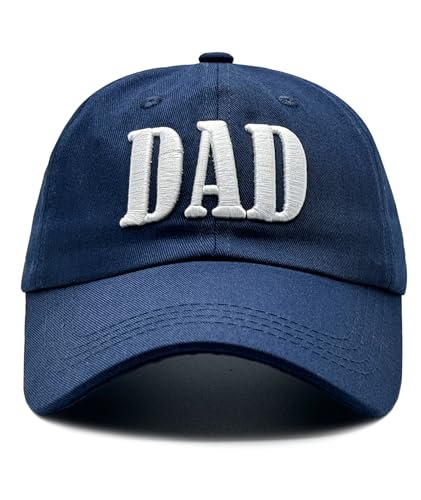 Dad Hats for Men, 3D Embroidered Dad Baseball Cap - color: Navy Blue