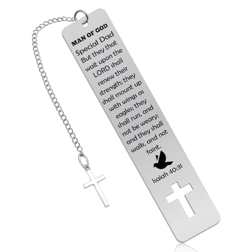 Bible Verse Bookmark Book Lover Gift Baptism Gifts for Men Boys Christian Bookmark for Men Inspirational Scripture Bookmarks Books Marks for Reading Baptism Graduation Gift Book Reading Accessories - color: Bible Verse Metal Bookmark 11