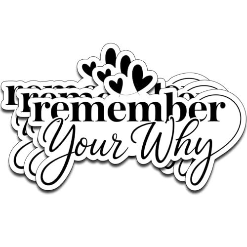 (3PCS) Remember Your Why Sticker Mental Health Awareness Motivational Quotes Inspirational Quotes Stickers Waterproof Vinyl Decals Decor Books Laptops Tumblers Water Bottle 3'' x 1.8" - color: Remember Your Why