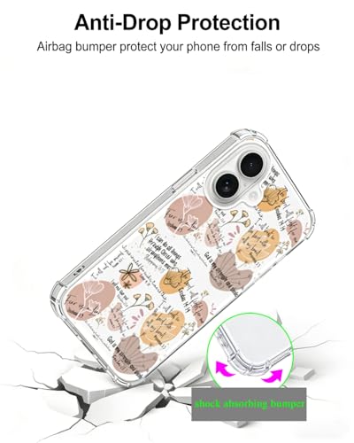 Bible Verses Floral Phone Case Compatible with iPhone 17, Positive Affirmations Botanical Phone Cover for iPhone 17 - color: Bible Verses