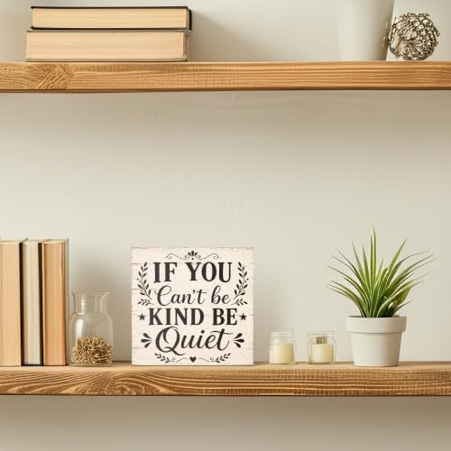 If You Can't Be Kind Be Sarcastic Wood Box Sign Mindfulness Gifts - color: Black-Brown