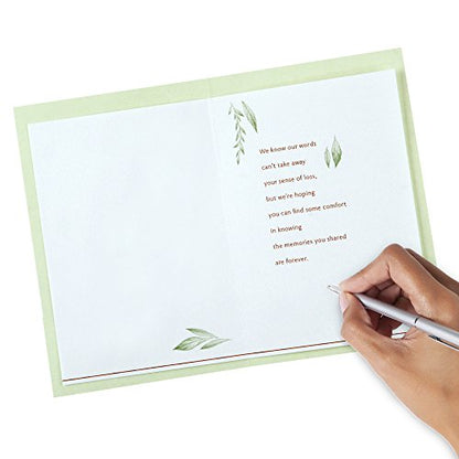 Hallmark Sympathy Card (Our Hearts Are With You) - color: Gold Foil Agate