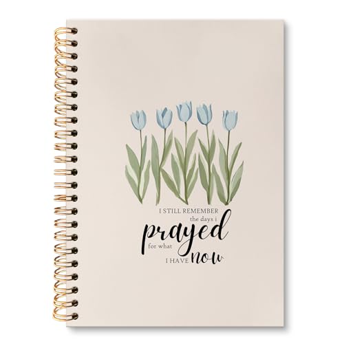 huester Christian Tulip Floral Notebook Journal, Religious Prayer Journal for Women, I Still Remember the Days I Prayed Bible Notebooks for Note Taking, Bible Hardcover Spiral Notebook, 5.5x8.3 Inch - color: Christian05