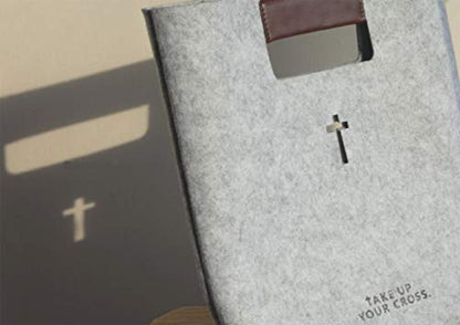 Bible Bag, Felt Carrying Book Cover Case Church Tote Handbag Christian Gift