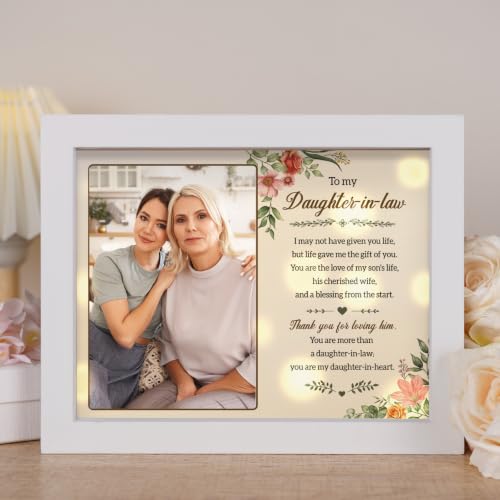 Daughter in Law Gifts - Light Up Picture Frame with Poem - color: Daughter in Law Gifts