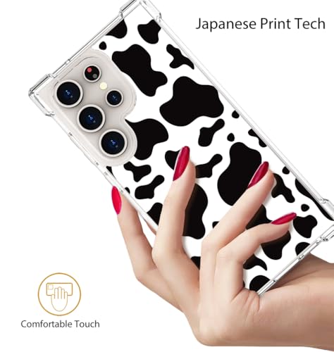 for Samsung Galaxy S25 Ultra Case - Black Cow Print - color: Black Cow Print, size: Galaxy S25 Ultra