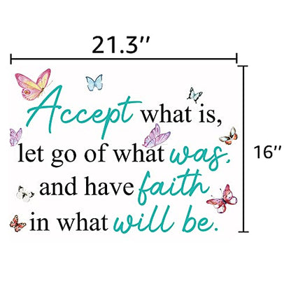 Inspirational Wall Decals Stickers,Accept What is, Let Go of What was