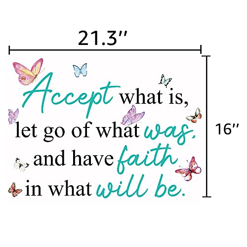 Inspirational Wall Decals Stickers,Accept What is, Let Go of What was