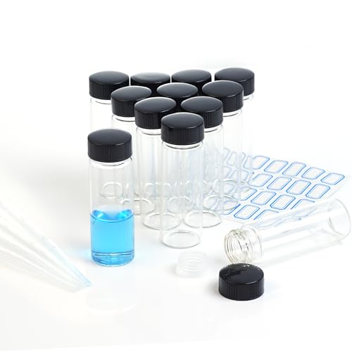 30ml Clear Glass Vials with Screw Caps 10PCS - style: 30ml-10pcs