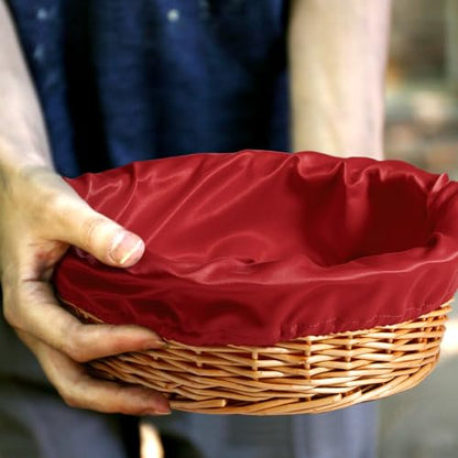 FillTouch 2 Pcs 12 Inches Round Offering Baskets for Church, Purple,Red - color: Purple,Red