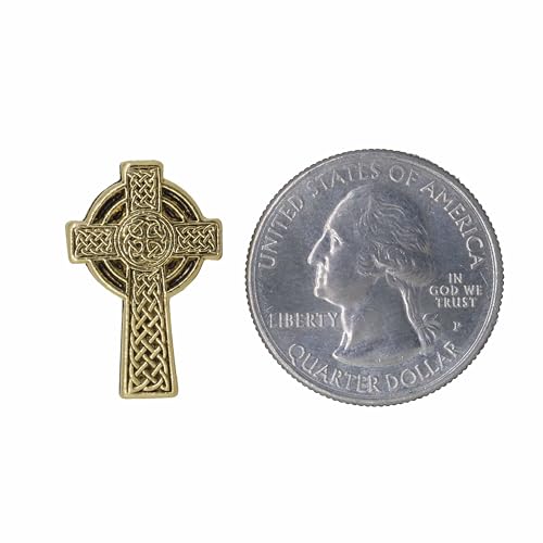 Jim Clift Design Celtic Cross Gold Lapel Pin
