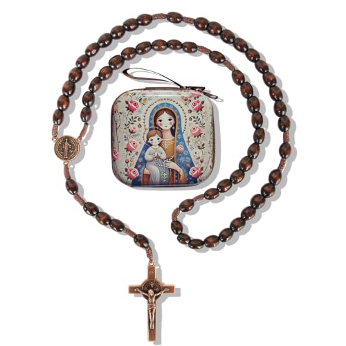 Catholic Rosary Beads, Rosarios Cross Pendant Decorative Prayer Box - color: Style-1
