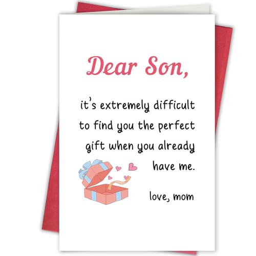 Humorous Birthday Card for Son, Gag Birthday Gift from Mom, Funny Bday Card for grown up son, Graduation Card, Celebration Card - color: 3-23