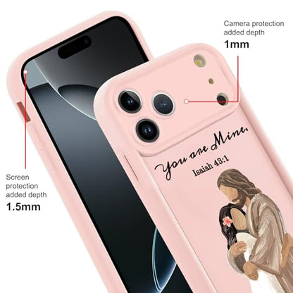 for iPhone 17 Pro Max/iPhone 18 Pro Max 6.9'' Bible Verse Phone Case - color: Pink-You Are Mine, size: iPhone 17 Pro Max/iPhone 18 Pro Max