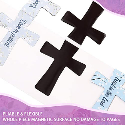 48 Pcs Magnetic Cross Bookmarks Bulk, Floral Style - style: Floral Style
