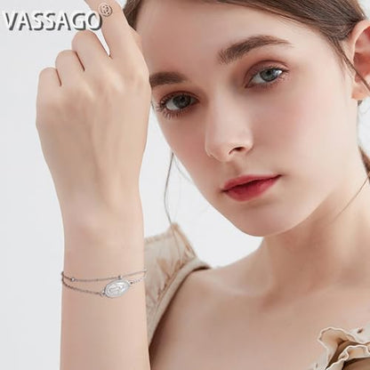 VASSAGO Virgin Mary Bracelet for Women Men Double-Sided Virgen de Guadalupe Rosary Bracelet Medal Handmade Braided Rope Catholic Christian Religious Jewelry Gift - color: Silver 14