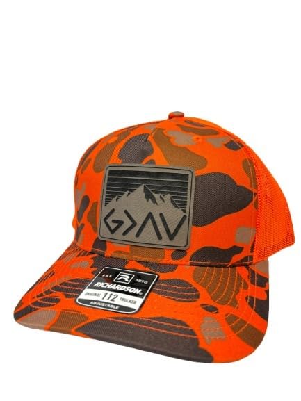 God is Greater Than The Highs and Lows Trucker Hat Women's Hat All Black Sun Hat Men Gifts for Girlfriends Cool Cap - color: Blaze