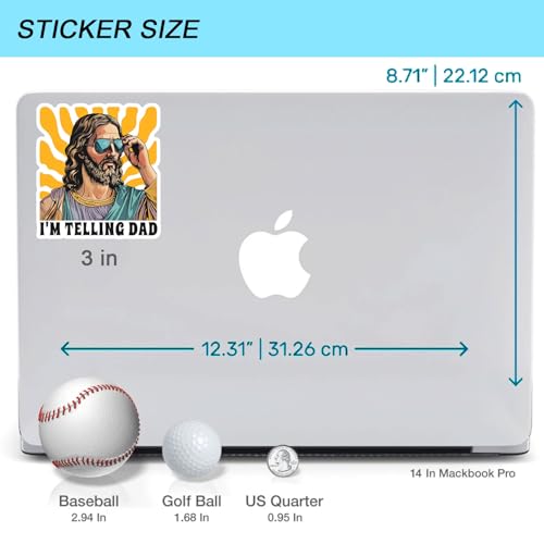 (9Pcs) Funny Jesus Stickers Pack,Size 3 in, Christian Humor Meme Waterproof Vinyl Decals for Laptops Water Bottles Journals Stanley Cup